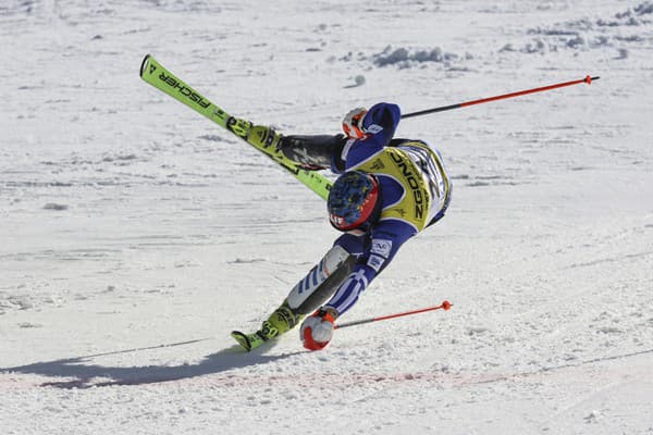  Grécky lyžiar Aj Ginnis získal striebornú medailu v slalome mužov v alpskom lyžovaní vo francúzskom stredisku Courchevel-Méribel 19. februára 2023.