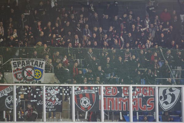 Na snímke fanúšikovia FC Spartak Trnava.