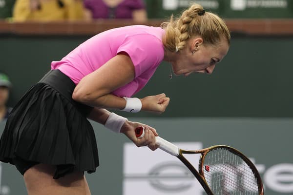 Na snímke česká tenistka Petra Kvitová postúpila do štvrťfinále na turnaji WTA v americkom Indian Wells.