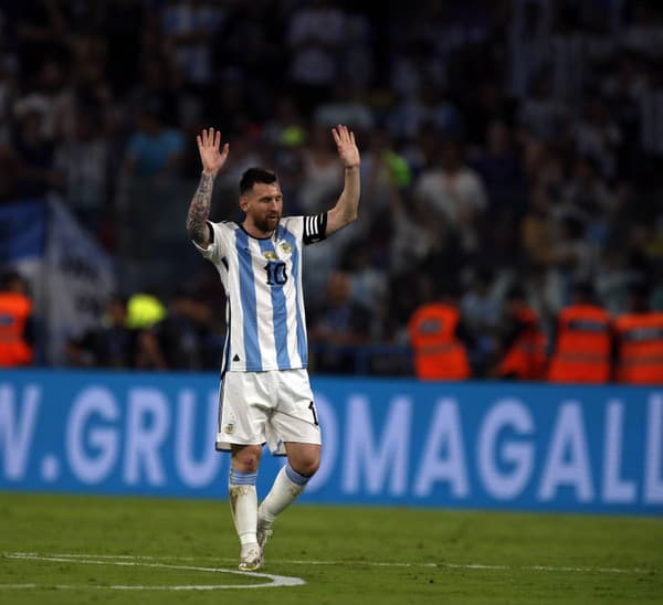 Lionel Messi v argentínskom drese.
