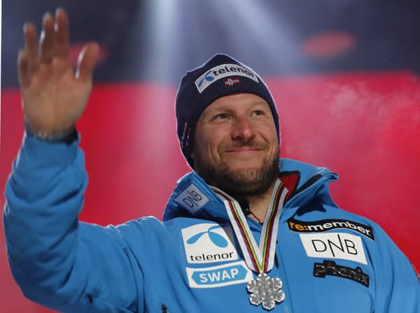 Aksel Lund Svindal so striebornou medailou počas MS v Are.