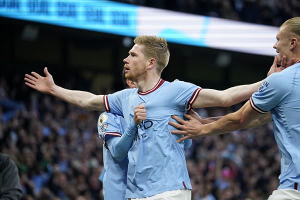 Kevin De Bruyne a jeho gólová radosť.