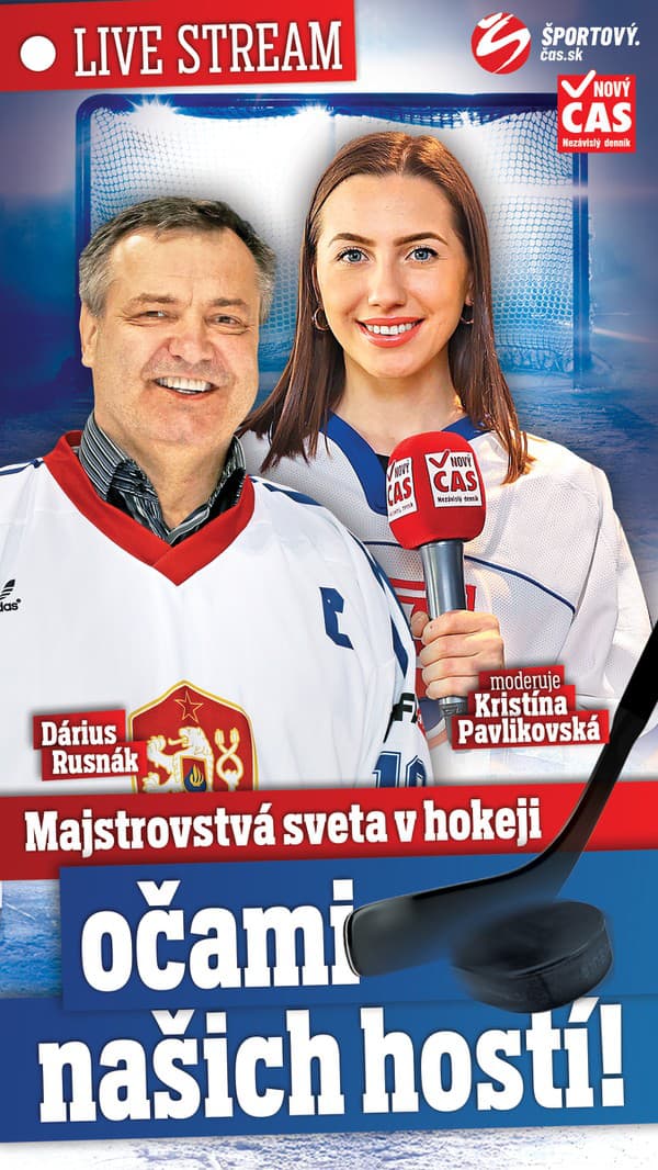 Hosťom Kristíny Pavlikovskej počas zápasu Slovenska s Kanadou bude bývalý slovenský hokejový reprezentant a majster sveta z roku 1985 Dárius Rusnák.