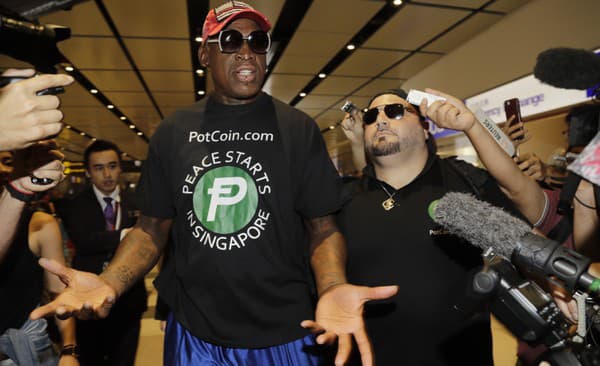 Legendárny hráč NBA Dennis Rodman.