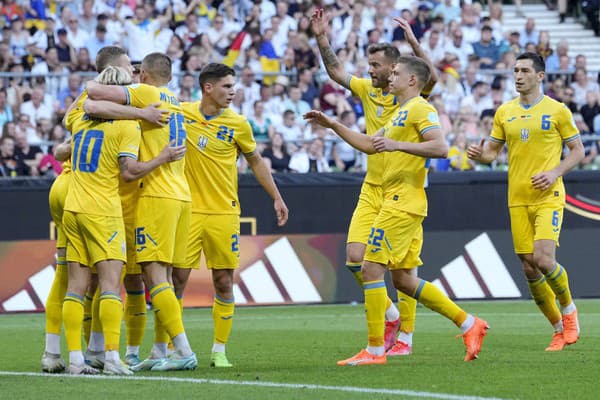 Hráči ukrajinskej futbalovej reprezentácie.