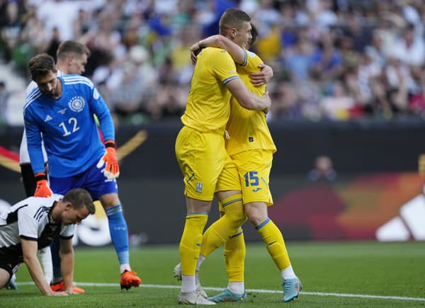 Hráči ukrajinskej futbalovej reprezentácie.