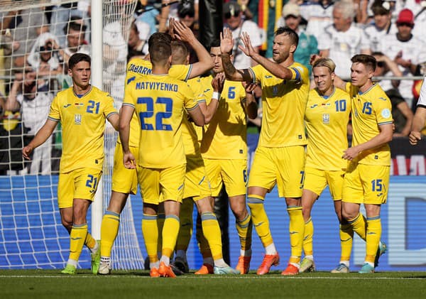 Hráči ukrajinskej futbalovej reprezentácie.