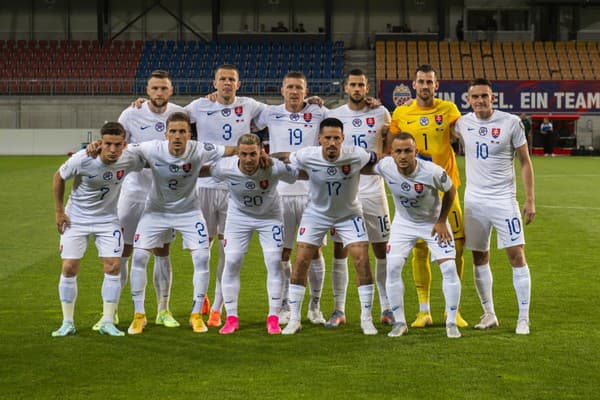 Na snímke futbalisti Slovenska.