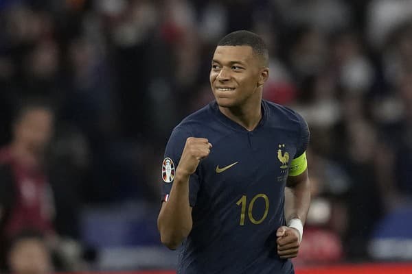 Kylian Mbappé v drese francúzskej reprezentácie.