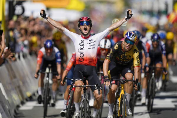 Víťaz druhej etapy 110. ročníka Tour de France Victor Lafay.