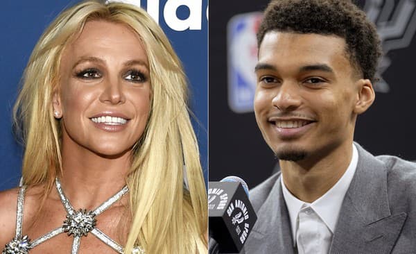 Britney Spearsová a Victor Wembanyama.