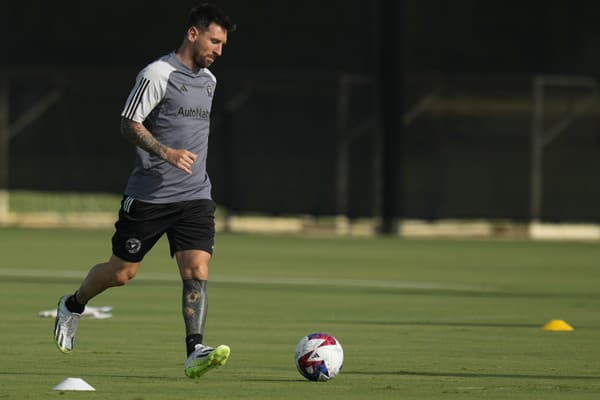 Lionel Messi na tréningu Inter Miami.