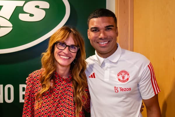 Julia Roberts sa stretla s hráčmi Manchestru United.