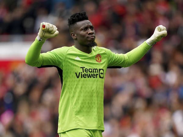 Brankár André Onana počas prípravného zápasu proti francúzskemu RC Lens.