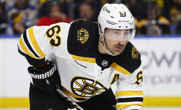 Útočník a opora Bostonu Bruins Brad Marchand. 