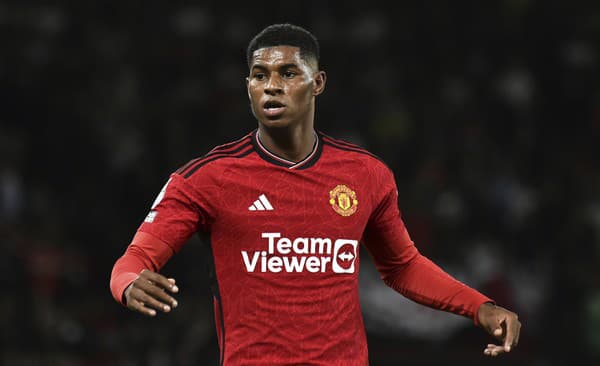 Anglický futbalový útočník Marcus Rashford z klubu Manchester United 