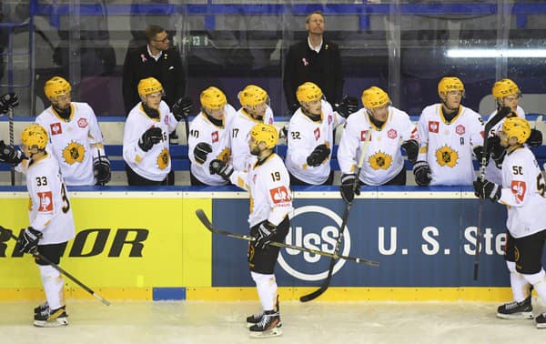 Na snímke gólová radosť hráčov Skelleftea AIK.