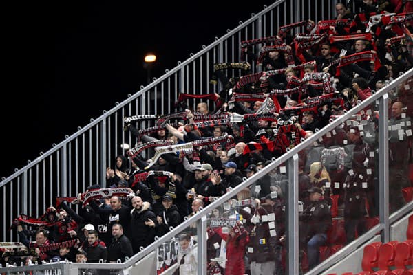 Na snímke fanúšikovia FC Spartak Trnava v zápase 12. kola Niké ligy AS Trenčín – FC Spartak Trnava.