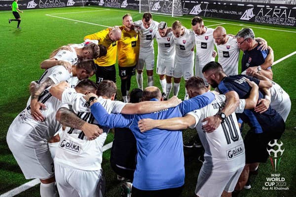 Slovenskí reprezentanti na MS v malom futbale.