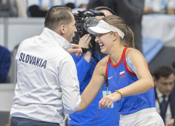 Na snímke slovenská tenistka Renáta Jamrichová sa raduje po výhre 6:1, 6:4.