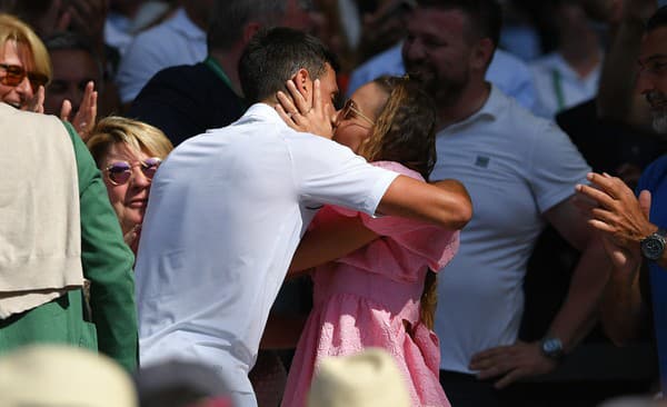 Novak Djokovič s manželkou Jelenou.