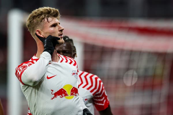 Nemecký útočník Timo Werner v drese Lipska.