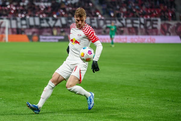 Nemecký útočník Timo Werner v drese Lipska.