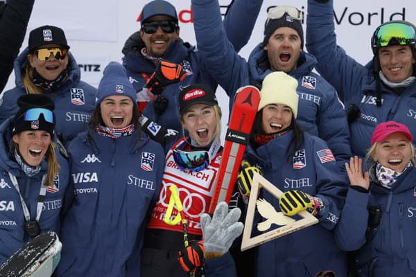 Mikalea Shiffrinová sa takto tešila po triumfe v zjazde v St. Moritzi.