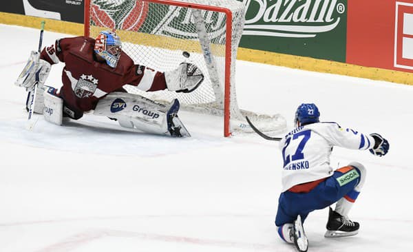 Slovenskí hokejisti uspeli aj proti Lotyšsku.