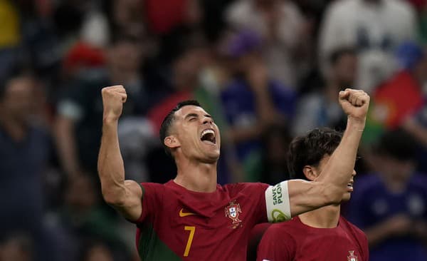 Ronaldo sa teší po góle Portugalska.