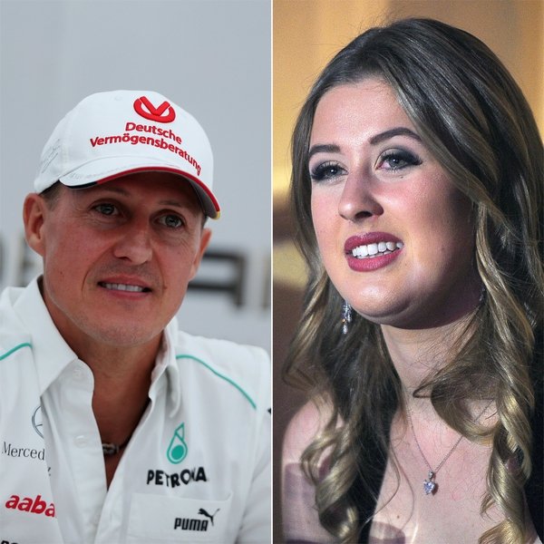 Na snímke Michael Schumacher a dcéra Gina. 