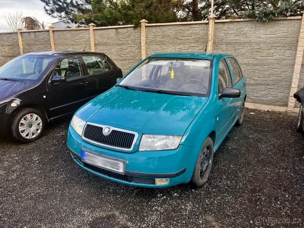 Matej Beňuš - zelená Škoda Fabia 1,2