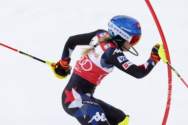 Americká lyžiarka Mikaela Shiffrinová.