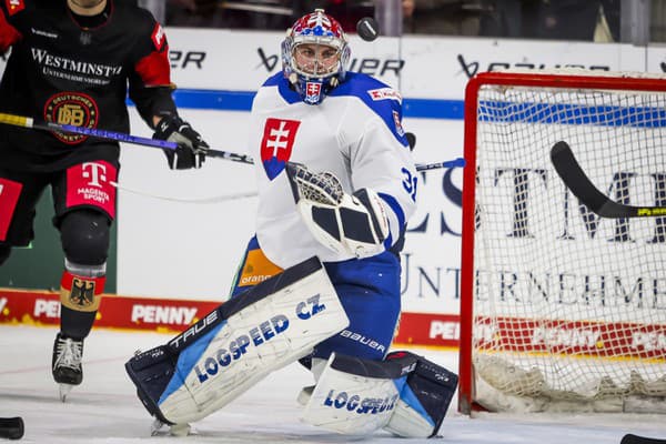 Slovenský hokejový brankár Samuel Hlavaj.