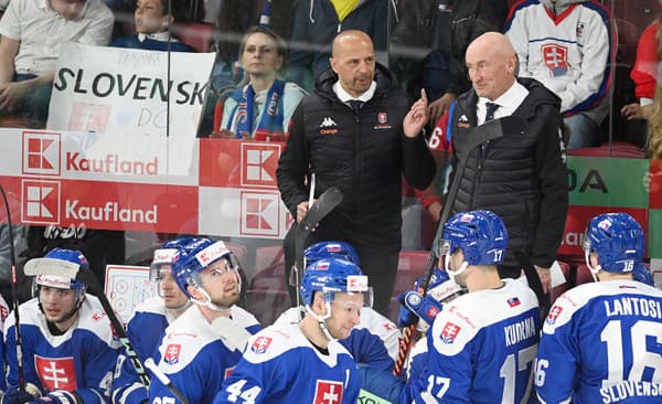 Craig Ramsay na lavičke slovenskej hokejovej reprezentácie.