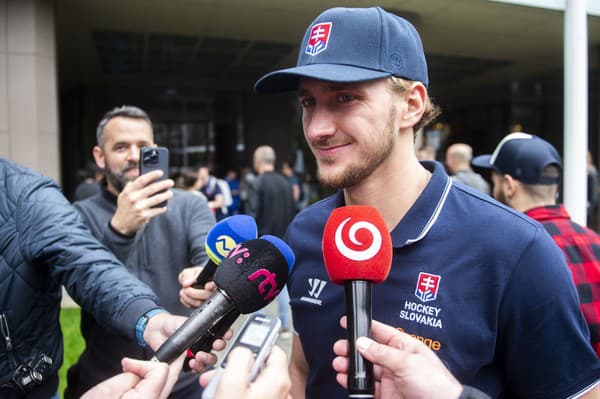 Na snímke slovenský hokejový reprezentant Pavol Regenda počas odchodu na majstrovstvá sveta.