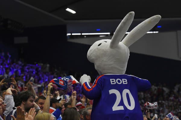 Na snímke maskot Bob v zápase B-skupiny Francúzsko - Slovensko.