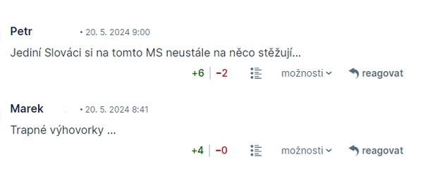 Česi v komentároch zotreli Slovákov.