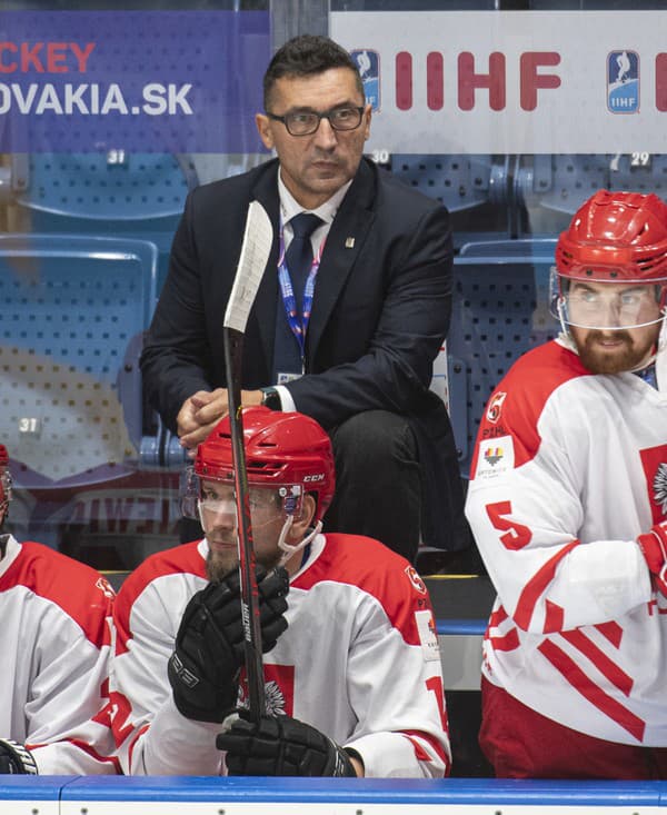 Tréner poľskej hokejovej reprezentácie Róbert Kaláber zo Slovenska.