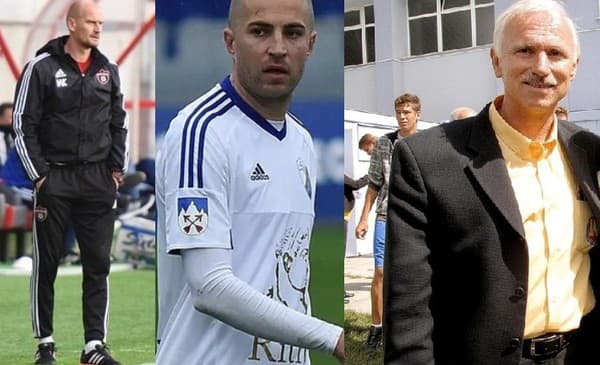 Zľava Miroslav Karhan, Stanislav Šesták a Jozef Barmoš. Reprezentačnú kariéru už majú za sebou.