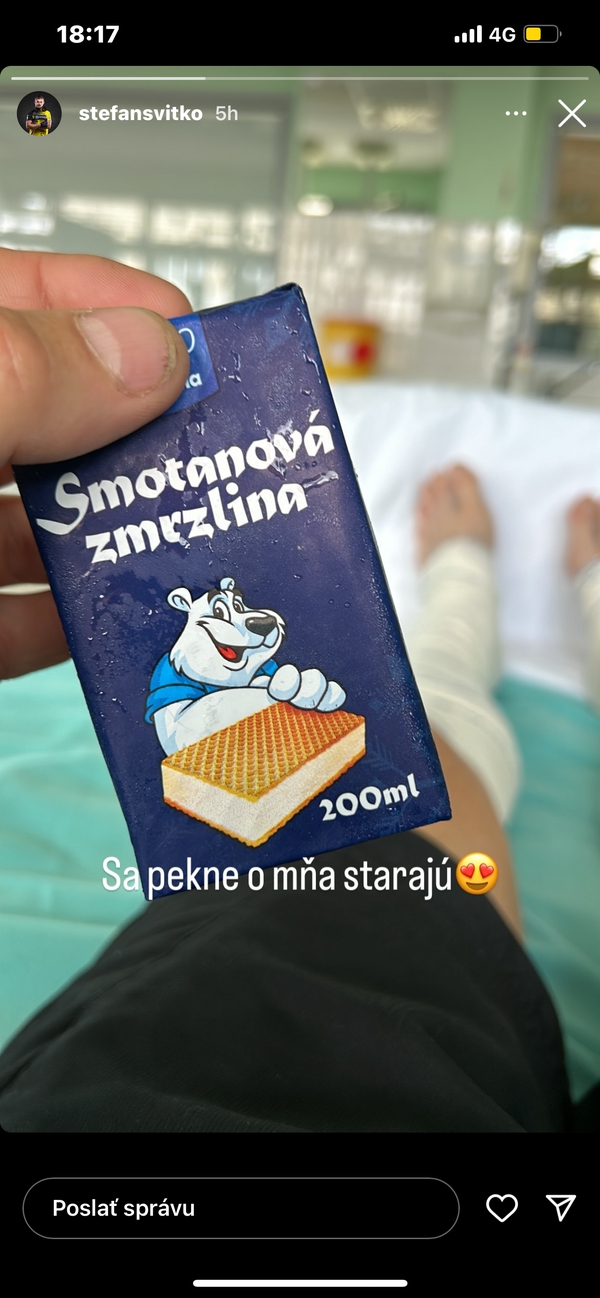 Svitko skončil na lôžku v Ústrednej vojenskej nemocnici SNP v Ružomberku, kde sa o neho takto starajú.