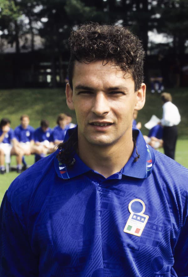 Roberto Baggio v drese Talianska. 