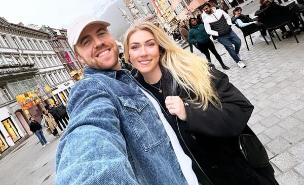 Mikaela Shiffrinová a Alexander Aamodt Kilde.