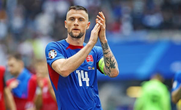 Kapitán Slovenska Milan Škriniar. 