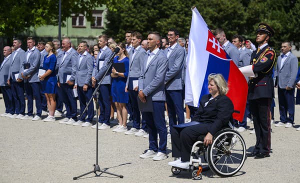 Slávnostný sľub slovenských olympionikov a paralympionikov do rúk prezidenta SR.