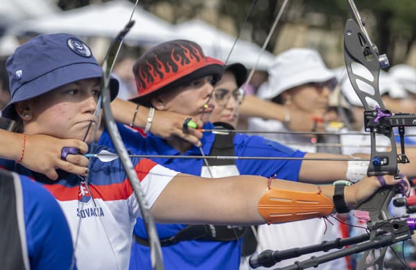 Na snímke slovenská lukostreľkyňa Denisa Baránková počas kvalifikácie olympijského luku žien.