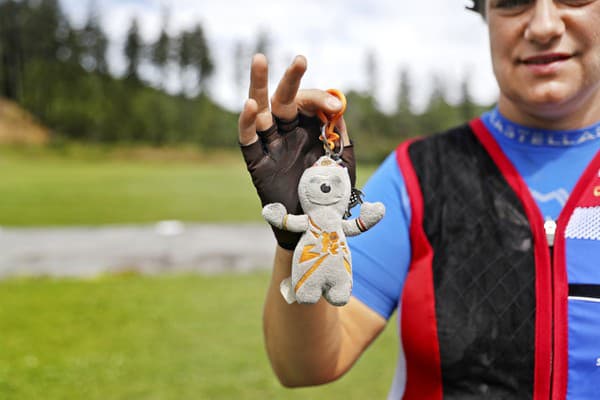 Ako talizman nosí maskota z Londýnskej olympiády.