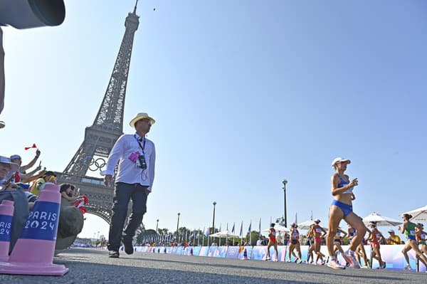 Na snímke slovenská chodkyňa Mária Katerinka Czaková na trati počas chôdze žien na 20 km na XXXIII. letných olympijských hrách v Paríži.