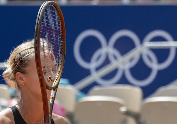 Na snímke slovenská tenistka Anna Karolína Schmiedlová v zápase o bronz proti Poľke Ige Swiatekovej.