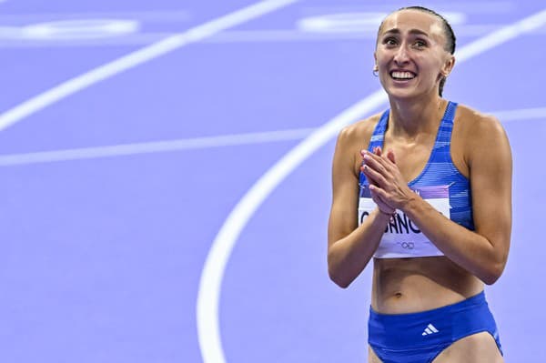 Slovenská atlétka Gabriela Gajanová po semifinále behu na 800 metrov na XXXIII. letných olympijských hrách v Paríži.